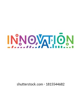 innovation logo on white background. innovation concept
