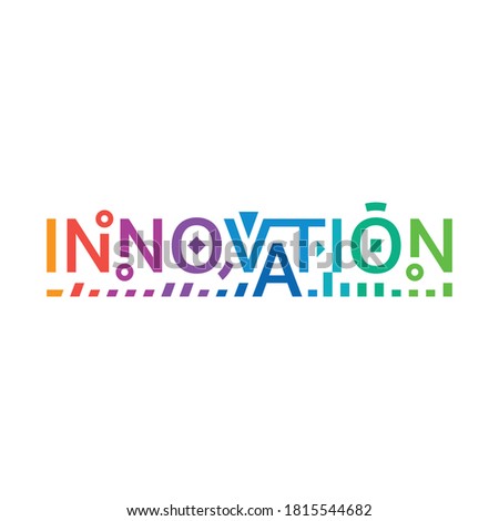 innovation logo on white background. innovation concept