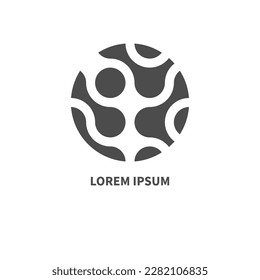 Innovation, logo technology, dots icon, science concept. Invention abstract geometric logotype. Nanotechnology concept