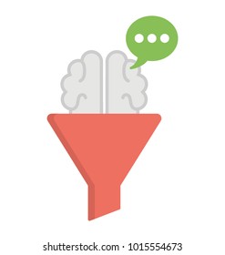 
Innovation management, flat icon idea filtration
