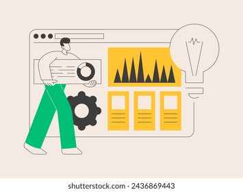 Innovation management software abstract concept vector illustration. Idea management, brainstorming tool, innovation control, collaboration space, business development software abstract metaphor.