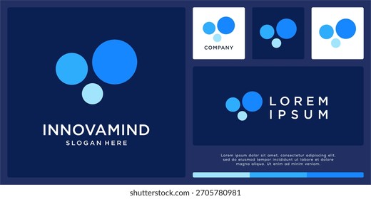 Innovation mind logo design abstract template