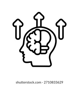 Innovation Mindset Icon Line Vector Illustration