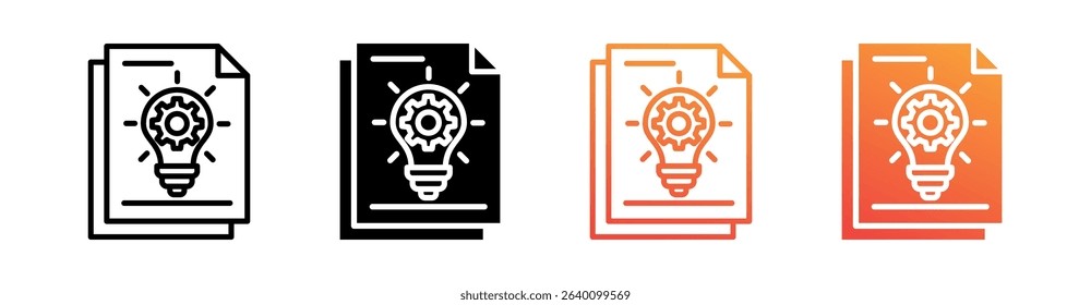 Innovation Multi Style Icon Set Vector
