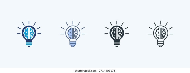 Innovación Colección de íconos de estilo múltiple