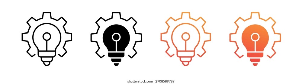 Innovation Symbolsatz für mehrere Stile Vektor