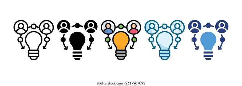 Innovation Network Icon Set Multiple Style Collection