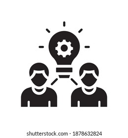 Innovation Network Vector Solid Style Icon. EPS 10 File 