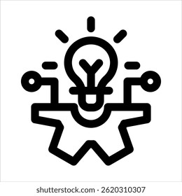 Innovation Outline Icon. Simple Vector Illustration on White Background