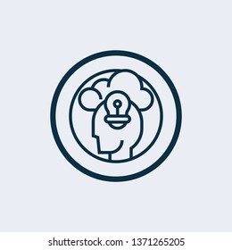 Innovation outline icon. Thin line style design from blockchain icons collection. Creative innovation icon for web design, apps, software, print usage