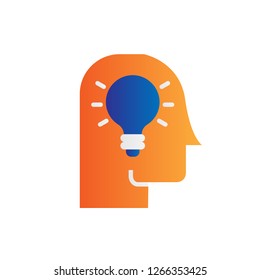 innovation people icon logo illustration with simple modern style and flat gradient concept design vector eps 10