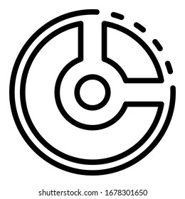 Innovation pie chart icon. Outline innovation pie chart vector icon for web design isolated on white background