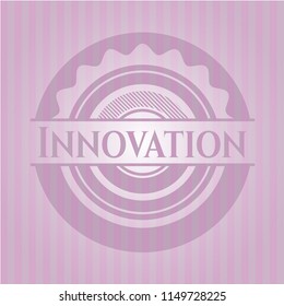 Innovation pink emblem. Vintage.