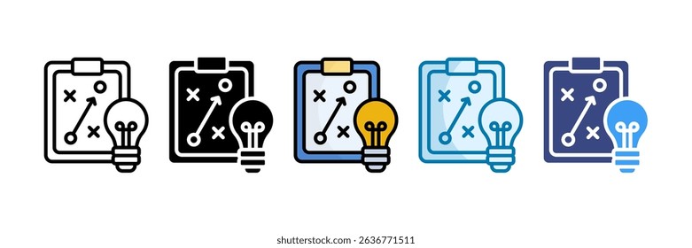 Innovation Plan Icon Set Multiple Style Collection