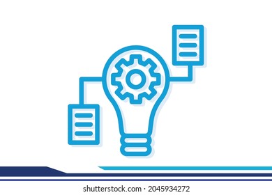 Symbol des Innovationsprozesses aus der modernen Systemsammlung für mobiles Konzept und Web-Apps-Design. Einstellungen und verwaltungstechnische Vektorgrafiksymbole.