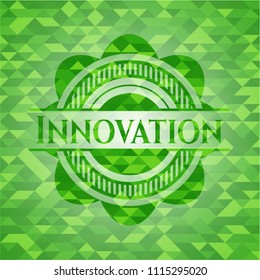 Innovation realistic green mosaic emblem