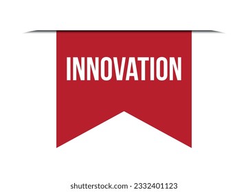 ilustración vectorial de diseño de banderín rojo de innovación
