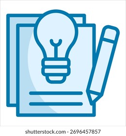 Elemento de icono de informe de innovación para diseño