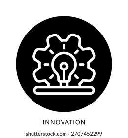 Innovación Icono de color redondeado Mini Icono de ilustración. Uso Para El Concepto Moderno, Impresión, Ui, Ux Kit, Web Y Desarrollo De App. Vector Relacionado Con La Oficina, La Educación, El Examen Y Más