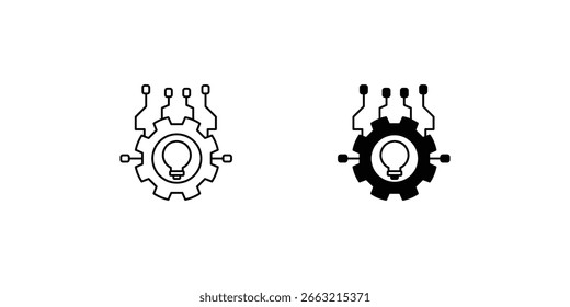Innovation set icon with white background vector stock illustration