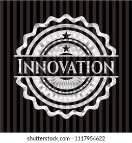 Innovation silver emblem or badge