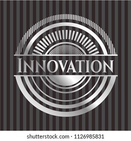 Innovation silver emblem or badge