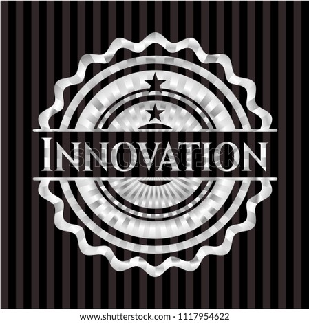 Innovation silver emblem or badge