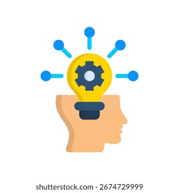 Ícone de habilidades de inovação Ilustração de vetor plana