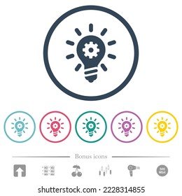 Iconos de color sólido y plano en contornos redondos. 6 iconos de bonificación incluidos.