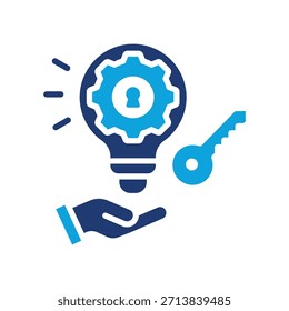 Innovation Solutions Icon Mixed Vector Illustration