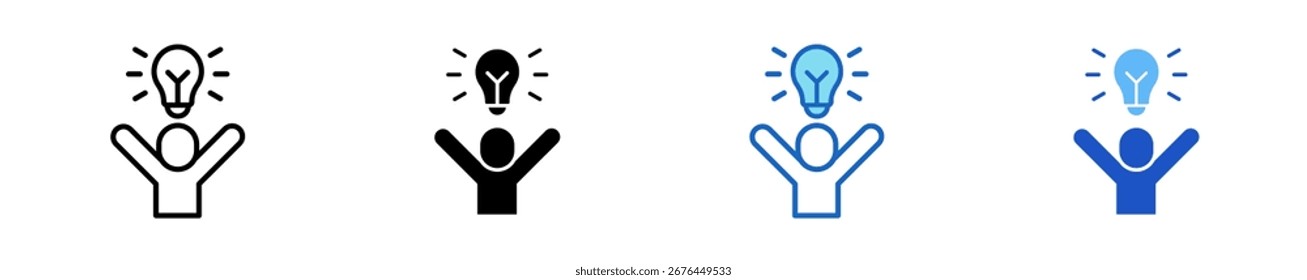 Innovación Spark Icon Set Colección de estilo múltiple