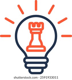 Innovation Strategy Icon Color Line Vector Illustration