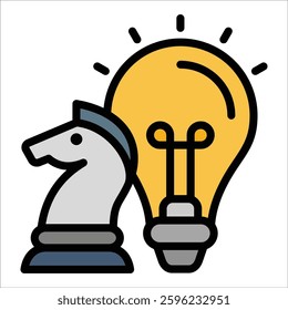 Innovation Strategy Icon Element For Design