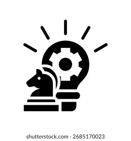 Innovation Strategy Icon Glyph Vector Illustration