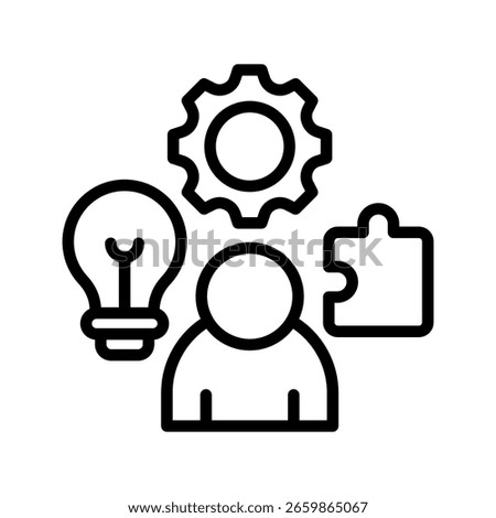 Innovation Strategy icon line vector illustration