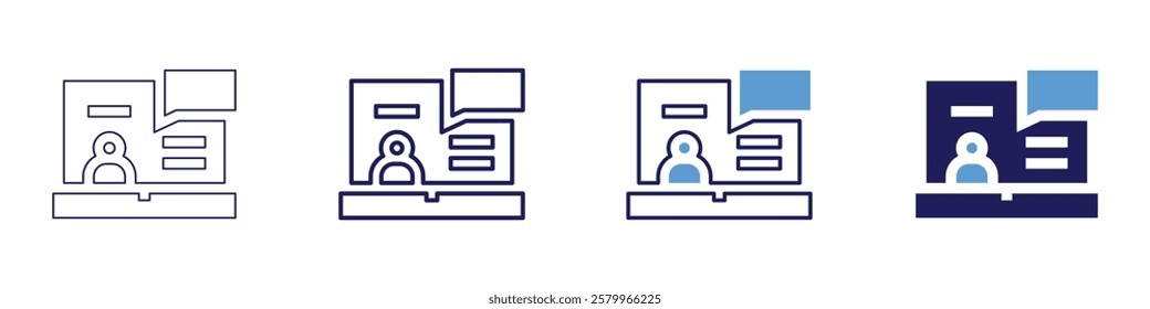 Innovation summit icon in 4 different styles. Thin Line, Line, Bold Line, Duotone. Duotone style. Editable stroke.