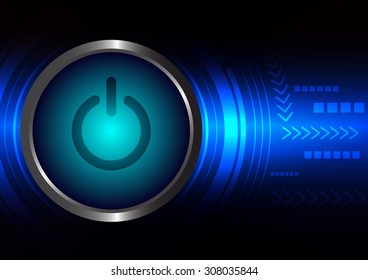 Innovation switch with technology abstract, vector illustration