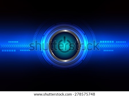 Innovation switch with technology abstract, vector illustration