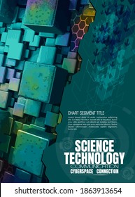Inovação tecnologia de fundo conceito de comunicação de alta tecnologia, ilustração vetorial