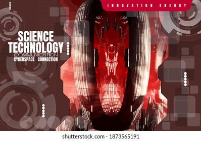 Innovation technology background Hi-tech communication concept, vector illustration