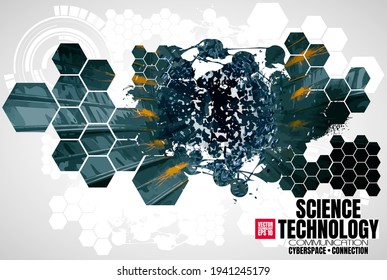 Innovation technology background Hi-tech communication concept, vector illustration
