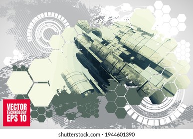 Innovation technology background Hi-tech communication concept, vector illustration