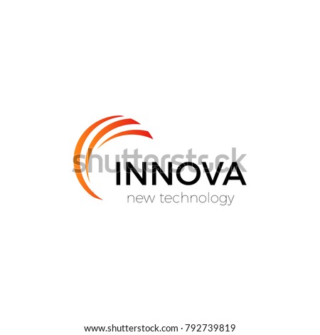 Innovation technology company abstract vector logo template.