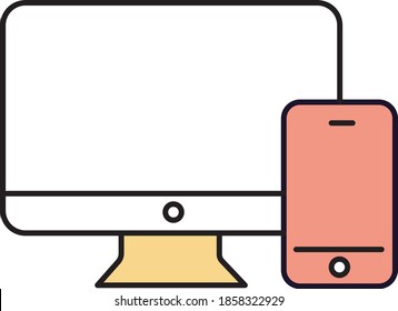 Innovation & Technology icon in flat line style 