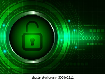 Innovation technology with security switch for information security management concept,vector illustration