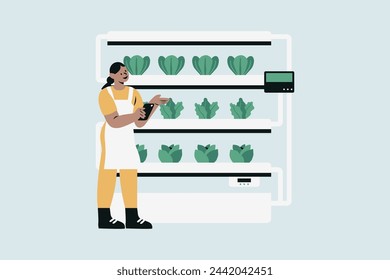 Innovation Technology for Smart Farm Vector Illustration