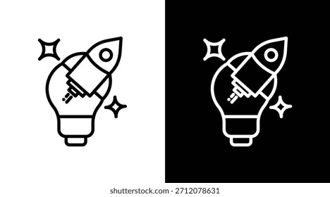 Innovación Versión en dos tonos sobre fondo blanco y negro