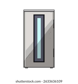 inovação uv luz sanitizer desenho animado médico. eficácia da eficiência, exposição do comprimento de onda, inovação portátil de superfície uv luz sanitizer sinal médico. símbolo isolado vetor ilustração