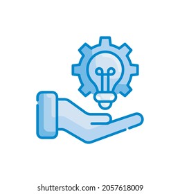 Ilustración de estilo de icono de color azul vectorial de innovación. archivo EPS 10