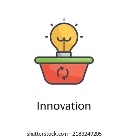 Innovation vector Filled Outline Icon Design illustration on White background. EPS 10 File 